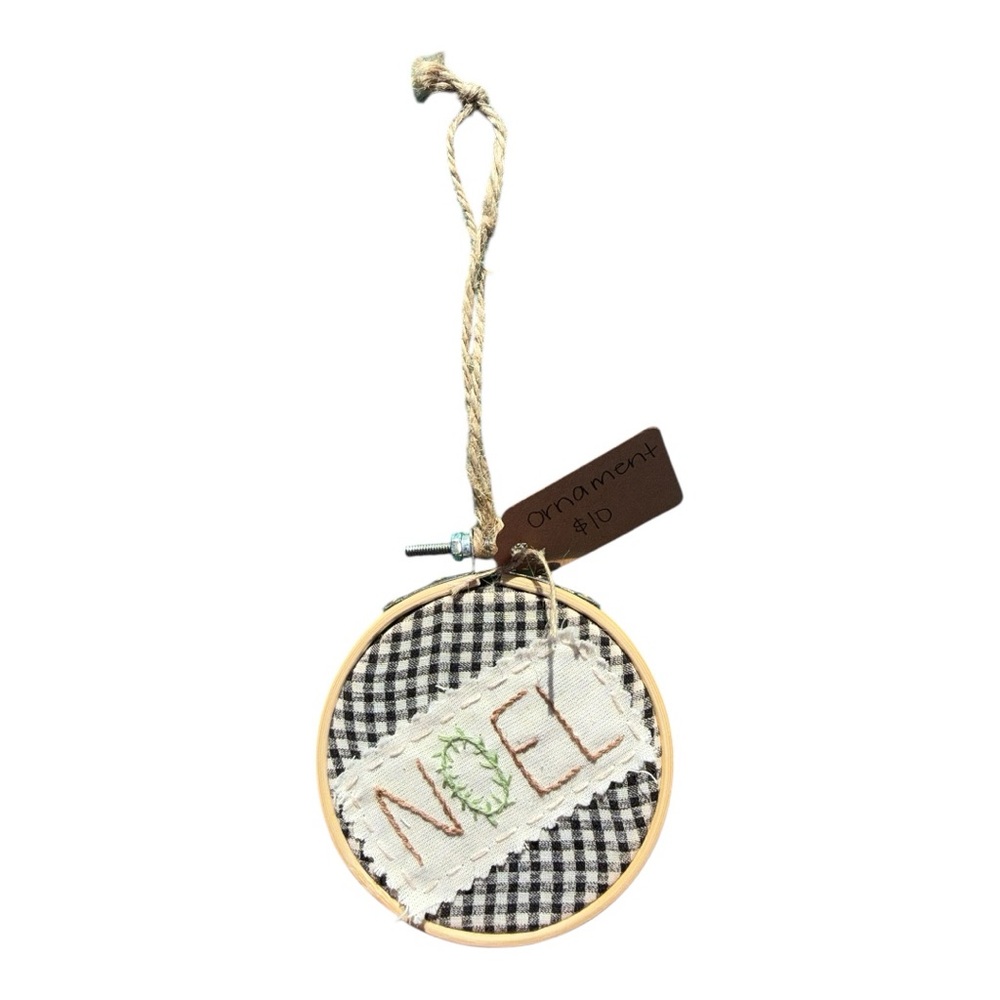 Handcrafted Noel Embroidery Ornament